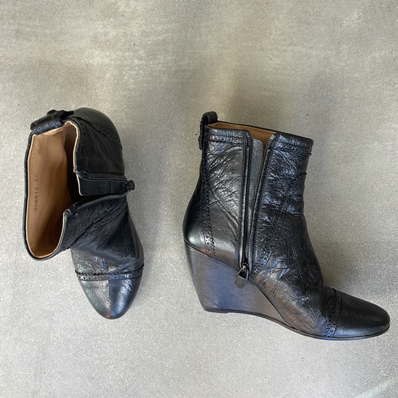 Balenciaga  Brogue Wedge Ankle Boots - Picture 3 of 4